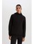 Fit Su İtici Rüzgar Geçirmez Slim Fit Dar Kesim Kapüşonlu Fermuarlı Cepli Polar Astarlı Softshell Mont C4951AX24AU 10