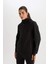 Fit Su İtici Rüzgar Geçirmez Slim Fit Dar Kesim Kapüşonlu Fermuarlı Cepli Polar Astarlı Softshell Mont C4951AX24AU 11