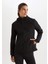 Fit Su İtici Rüzgar Geçirmez Slim Fit Dar Kesim Kapüşonlu Fermuarlı Cepli Polar Astarlı Softshell Mont C4951AX24AU 12