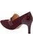 Bordo Hakiki Süet Deri Kadın Stiletto - K24S1AY67515-F90 2