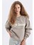 Loose Fit Bisiklet Yaka Baskılı Kalın Sweatshirt C7814AX24WN 10