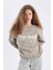 Loose Fit Bisiklet Yaka Baskılı Kalın Sweatshirt C7814AX24WN 13