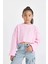 Kız Çocuk Crop Bisiklet Yaka Saç Örgülü Triko Kazak C6934A824AU 6