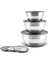 Kaia 9 Parça Rende Kapaklı Karıştırma ve Saklama Seti Çelik 8