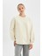 Oversize Geniş Kalıp Bisiklet Yaka Kalın Basic Düz Sweatshirt Y1346AZ24WN 9