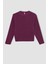 Kız Çocuk Mor Standart Fit Bisiklet Yaka Basic Düz Triko Kazak C6909A824AU 16