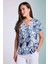 Regular Fit Bisiklet Yaka Desenli Kısa Kollu Gömlek I6173AZ24SM 13
