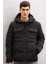 Slim Fit Şişme Mont Dar Kesim Kapüşonlu Cepli Fermuarlı C7437AX24WN 10