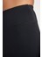 Fit Siyah Yüksek Bel Beli Saran Biker Esnek Kısa Basic Sporcu Tayt Z6741AZ24AU 10