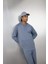 Mavi DeFactoFit Standart Fit Kapüşonlu Cepli Sporcu Sweatshirt C9171AX24AU 11