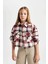 Kız Çocuk Relax Fit Kareli Uzun Kollu Crop Gömlek C9481A824AU 7