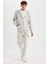 Regular Fit Kapüşonlu İçi Yumuşak Tüylü Cepli Basic Düz Fermuarlı Sweatshirt X8331AZ24AU 11