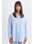Relax Fit Poplin Uzun Kollu Tesettür Gömlek Tunik C9430AX24SM 10