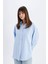 Relax Fit Poplin Uzun Kollu Tesettür Gömlek Tunik C9430AX24SM 12