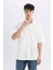 Relax Fit Yazlık Tensel Basic Düz Kısa Kollu Gömlek C4316AX24SM 9