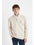 Comfort Regular Fit Rahat Kalıp Fermuarlı Dik Yaka Baskılı Sweatshirt C6132AX24AU 18