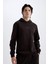 Regular Fit Kapüşonlu Baskılı Sweatshirt C6131AX24AU 8