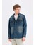 %100 Pamuk Relax Fit Uzun Kollu Cepli Jean Gömlek Ceket D0448AX24AU 9
