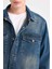 %100 Pamuk Relax Fit Uzun Kollu Cepli Jean Gömlek Ceket D0448AX24AU 11