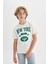 Erkek Çocuk Bisiklet Yaka Baskılı Kısa Kollu Tişört 6