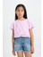 Kız Çocuk Relax Fit Bisiklet Yaka Kısa Kollu Tişört C9775A824HS 11