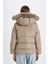 Su Geçirmez Puffer Şişme Mont Kapüşonlu Fermuar Çıtçıt Kapmalı Cepli C9523AX24WN 12