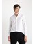 Modern Fit Polo Yaka Poplin Uzun Kollu Beyaz Gömlek R4340AZNS 13