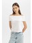 Fitted Açık Omuz Basic Düz Triko Bluz D0604AX24SM 8