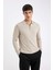 Standart Fit Normal Kesim Fermuarlı Polo Yaka Triko Kazak D0621AX24AU 8