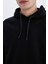 Regular Fit Kapüşonlu Kanguru Cepli İçi Yumuşak Tüylü Basic Düz Sweatshirt X8283AZ24AU 11