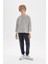 Erkek Çocuk Anstrasit Beli Paçası Lastikli Cepli Basic Düz Jogger Okul Eşofman Altı W0773A624AU 6