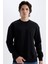 Boxy Fit Bisiklet Yaka Baskılı Sweatshirt X8282AZ24AU 7