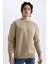 Boxy Fit Bisiklet Yaka Baskılı Sweatshirt X8282AZ24AU 7
