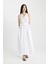 Gömlek Yaka Beyaz Poplin Kolsuz Maxi Elbise C9178AX24SM 7