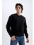 Boxy Fit Bisiklet Yaka Baskılı Sweatshirt X8282AZ24AU 10