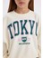Kız Çocuk Oversize Geniş Kalıp Bisiklet Yaka Baskılı Okul Sweatshirt C7461A824AU 10