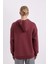 Oversize Geniş Kalıp Kapüşonlu Baskılı Kalın Sweatshirt C7816AX24WN 10