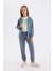 Kız Çocuk Gri Standart Fit Beli Paçası Lastikli Cepli Basic Düz Okul Jogger Eşofman Altı X9036A624AU 10
