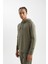 Fit Standart Fit Kapüşonlu Skuba Dalgıç Kumaş Sporcu Sweatshirt C0482AX24AU 9