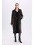 Regular Fit Smokin Yaka Suni Deri Düğmeli Cepli Pelüş Astar Parka D0840AX24WN 11