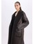 Regular Fit Smokin Yaka Suni Deri Düğmeli Cepli Pelüş Astar Parka D0840AX24WN 15