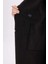 Regular Fit Smokin Yaka Suni Deri Düğmeli Cepli Pelüş Astar Parka D0840AX24WN 17
