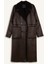 Regular Fit Smokin Yaka Suni Deri Düğmeli Cepli Pelüş Astar Parka D0840AX24WN 19