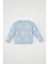 Kız Bebek Mavi Bisiklet Yaka Çiçekli Triko Kazak C8309A524WN 10