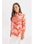 Loose Fit Desenli Uzun Kollu Gömlek U3684AZ24SM 8