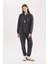 Standart Fit Polar Eşofman Altı Beli Bağcıklı Lastikli Paça Cepli Baskılı Uzun Boy Y2650AZ24WN 8