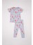 Kız Bebek Pijama Takımı Fitilli Kaşkorse Desenli Kısa Kollu Üst Uzun Alt C3477A524SM 6
