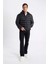 Su İtici Rüzgar Geçirmez Slim Fit Dar Kesim Astarlı Kapüşonlu Fermuarlı Cepli Kışlık Şişme Mont D1185AX24WN 9