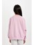 Kız Çocuk Pembe Oversize Geniş Kalıp Bisiklet Yaka Baskılı Sweatshirt D1100A824AU 10