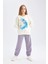 Kız Çocuk Ekru Frozen Relax Fit Bisiklet Yaka Sweatshirt D1119A824AU 8